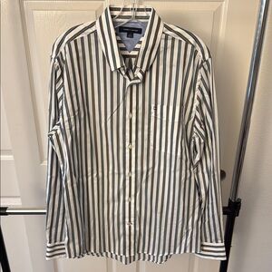 Tommy Hilfiger Men's Striped White Shirt
